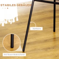 HOMCOM 2er-Set Esszimmerstühle Aktzentstühle Küchenstühle, Boho-Stil, Rattan,  44 cm x 58 cm x 85 cm, Schwarz(m-5)