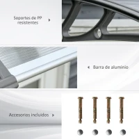 Outsunny Marquesinas Exterior para Puertas y Ventanas 110x60 cm(m-5)