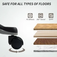 HOMCOM 49.5-59cm Faux Leather Office Chair - Brown(m-8)