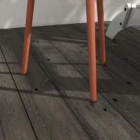 Outsunny Table basse de jardin ronde, table d'appoint extérieur avec bord rond en acier, dim. Ø40 x 50H cm rouge(m-9)