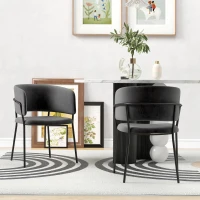 HOMCOM Polsterstuhl, modern und komfortabel, 57x53x73cm, Grau(m-9)