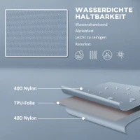 Outsunny Luftmatratze Campingmatratze, inkl. Luftpumpe, 1 Kissen, 200 x 135 x 10 cm, Blau(m-6)