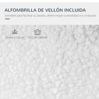 PawHut Transportín Perro Gato Bolsa de Transporte Portátil y Transpirable para Mascotas Plegable con Cojín 3 Puertas y Ventana de Malla 2 Bolsillos 80,5x57x57 cm Azul Oscuro(m-6)