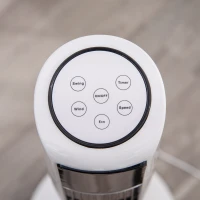 HOMCOM Ventilateur colonne silencieux 50 W avec 3 modes 3 vitesses, télécommande, oscillant 40°, minuterie et écran LED, blanc(m-8)