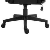 HOMCOM Fauteuil Gamer Chaise gaming Coussin Massant chaise de bureau Accoudoirs réglables coussin lombaire avec fonction de massage par vibration Noir(m-7)