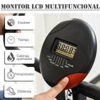 HOMCOM Bicicleta Estática Plegable Bicicleta Magnética Xbike con Resistencia Ajustable Pulsómetro Pantalla LCD Sillín Cómodo Acero(m-5)