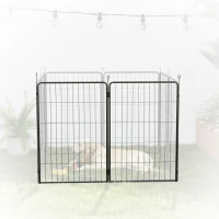 PawHut Two-Piece Dog Pen Expansion Pack for Large Dogs, 100cm Tall Animal Pen with Three Connecting Stakes(m-10)