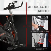HOMCOM Stationary Exercise Bike 10kg Flywheel Gym Office Cycling Training Fitness w/ LCD Monitor, Protection Mat(m-4)