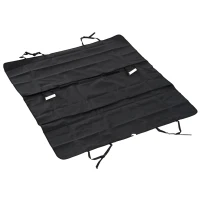 PawHut Housse de sièges arrières de voiture couverture tapis de protection imperméable chien chat 1,47 x 1,37 m tissu 600D oxford haute densité noir(m-8)