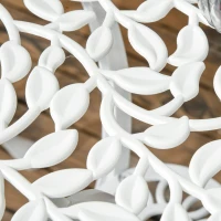 Outsunny Set da Giardino 3 Pezzi in Alluminio Bianco, 2 Sedie da Esterno 45x42x85.5 cm e Tavolino Rotondo Ø61x66.5 cm(m-7)