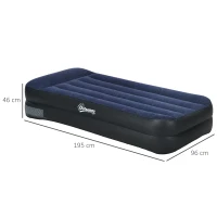 Outsunny Single Air Bed with Built-in Electric Pump and Carry Bag(m-3)