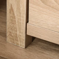 HOMCOM Nachttisch mit 2 Schubladen Nachtschrank mit Kippschutz moderner Nachtkommode Natur 48 x 39 x 52 cm(m-8)