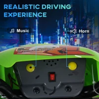 HOMCOM 6V Kids Child Electric Motorbike Ride on Motorcycle Scooter Children Toy Gift for 3-6 Years (Green)(m-4)