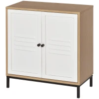 Vinsetto Armadietto Portadocumenti Cassettiera da Ufficio in Legno e Metallo Bianco con 2 Ante, Ripiano Regolabile, 62x30x67.5cm(m-10)