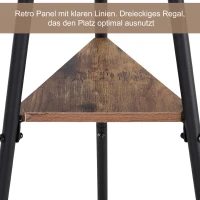 HOMCOM Kleiderständer Kleiderständer mit Verästelung 6 Haken, 2 Ablagen Schwarz Metall 32,5 x 45,5 x 182 cm(m-5)