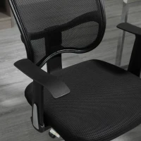 Vinsetto Silla de Oficina Giratoria Silla de Escritorio Ergonómica con Altura Ajustable Función de Inclinación Reposacabezas y Soporte Lumbar 63x62x109-117 cm Negro(m-9)
