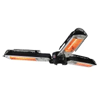 Outsunny Electric Umbrella Parasol Mounted Infrared Heater 2000W outdoor Gazebo Outdoor Use(m-1)