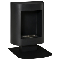 HOMCOM Camino a Bioetanolo con Serbatoio da 0.9L, Copertura fino 20㎡, 46.5x53x65cm, Nero