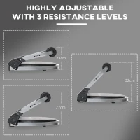 HOMCOM Abs Trainer, Ab Crunch Machine, Foldable Abdominal Trainer, Core Fitness & Whole Body Exercise Equipment for Home Gym(m-4)