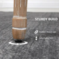 HOMCOM Set of Two French-Inspired Wooden Dining Chairs - Grey(m-6)