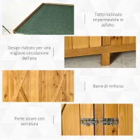 Outsunny Armoire de jardin abri de jardin remise pour outils 2 portes verrou 2 étagères toit bitumé étanche bois sapin pré-huilé(m-6)