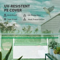 Outsunny 13 x 9.8ft Walk-In Polytunnel Greenhouse - Green(m-6)