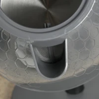 HOMCOM 1.7L 3000W Fast Boil Kettle & 2 Slice Toaster Set, Kettle and Toaster Set with Auto Shut Off, Browning Controls, Grey(m-9)