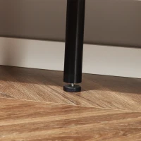 HOMCOM Aparador de Cocina con 4 Puertas Estantes Ajustables y Patas Metálicas Mueble Auxiliar Moderno para Salón Comedor 147,2x40,5x76,2 cm Natural y Blanco(m-9)