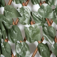 Outsunny 8 Stück künstliches Pflanzenwand Hecke UV-Schutz Sichtschutz Rhododendronblätter Design 200 X 100 Heckenpflanze für Garten Outdoor Dekor(m-9)