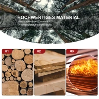 Outsunny Gartenbank mit Tisch, Gartenmöbel, Sitzbank, 2 Stühle, Massivholz, Braun, 157 x 88 x 103 cm(m-5)