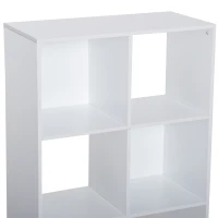 Homcom Etagère Contemporaine à 6 Casiers en Bois Blanc 92 x 30 x 92 cm(m-6)