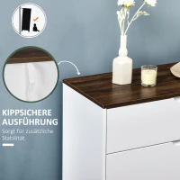 HOMCOM Kommode Modernes Design  3 Schubladen  80 cm × 40 cm × 73 cm  MDF-Holz(m-6)