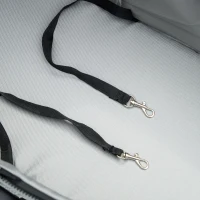 PawHut Poussette pour chien et chat pliable, 4 roues avec freins, tissu Oxford 300D imperméable, panier de rangement, gris(m-8)