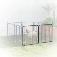 PawHut Two-Piece Dog Pen Expansion Pack for Small Dogs, 60cm Tall Animal Pen with Three Connecting Stakes(m-7)