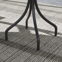 Outsunny Φ66cm Galvanised Steel Garden Table - Brown(m-9)