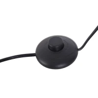 HOMCOM Lámpara de Pie Industrial Vintage para Dormitorio Estudio Salón con Luces E27 40W Pulsador de Pie Pantalla Ajustable 54x30x155cm(m-9)