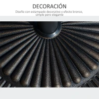 Outsunny Base de Sombrilla de Jardín Peso Neto 14,28 kg Soporte de Parasol Redondo Apto para Postes de 38mm/48mm Resina y Acero para Terraza Patio Exterior Ø48,5x33 cm Bronce(m-6)