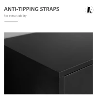 Vinsetto Seven-Drawer Filing Cabinet, with Wheels - Black(m-7)