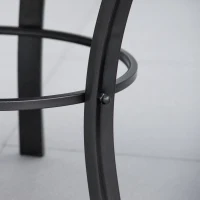 Outsunny 60cm Outdoor Fire Pit Table with Mosaic Outer, Round Firepit with Spark Screen Cover, Fire Poker for Garden Bonfire Party(m-9)