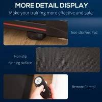 HOMCOM Indoor Walking Treadmill Exercise Walking Pad Machine for Home, Office, Fitness Studio, Training Room 1-6km/h Aerobic w/ LED Display & Remote Control, Black(m-6)
