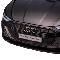 HOMCOM Elektro Kinderauto 12V Elektrofahrzeug Audi E-tron Elektroauto mit Fernbedienung, Sicherheitsgurt, Musik (MP3/USB/TF), Kinderfahrzeug für Kinder 3-5 Jahre, 3-5 km/h, Schwarz(m-8)