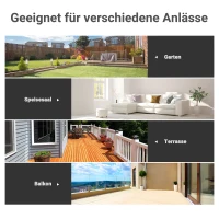 Outsunny Gartentisch Bistrotisch Glastisch Hartglas+Metall Schwarz L68,5xB68,5xH84cm(m-7)