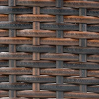 Outsunny Set Tavolino e Sedie da Giardino o da Esterno in Rattan, Set 3 Pz, Marrone e Beige(m-8)