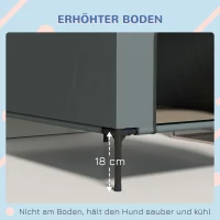 PawHut Hundebett mit abnehmbarer Abdeckung, Liegekissen, 81x54x78 cm, Grau/Schwarz(m-7)