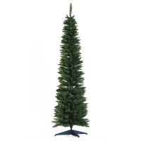 HOMCOM Árbol de Navidad 180 cm Árbol de Navidad Artificial Grande con 390 Puntas de Rama Decoración Navideña para Interiores Fácil de Montar Verde(m-1)