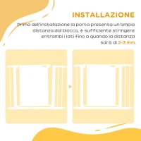 PawHut Cancellino per Cani Estensibile a Pressione con Chiusura Automatica, in Acciaio e ABS, 75-103x76 cm, Nero(m-8)