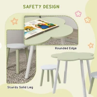 ZONEKIZ 5 PCs Kids Furniture Set Flower Design for 3-5 Years(m-4)