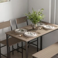 HOMCOM Four-Piece Dining Set, With Table, Chairs and Bench(m-8)
