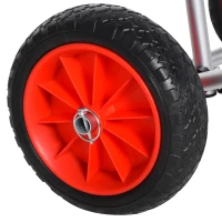 HOMCOM Alu Kanuwagen Kajakwagen Surfwagen klappbar mit Gurt Kunstleder-Räder Silber bis 75 kg 68 x 44,5 x 40 cm(m-8)