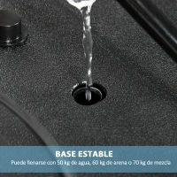 SPORTNOW Canasta de Baloncesto con Ruedas Altura Ajustable 230-305 cm y Base Rellenable para Exterior 110x45x360cm Negro(m-5)